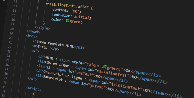 Template HTML basique | Valentin LORTET